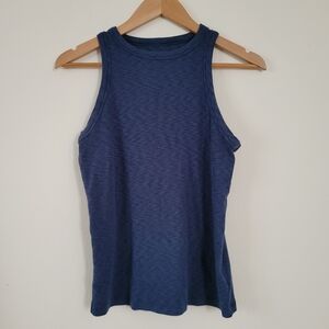 Rachel Zoe Blue High Neck Basic Tank Top Size L